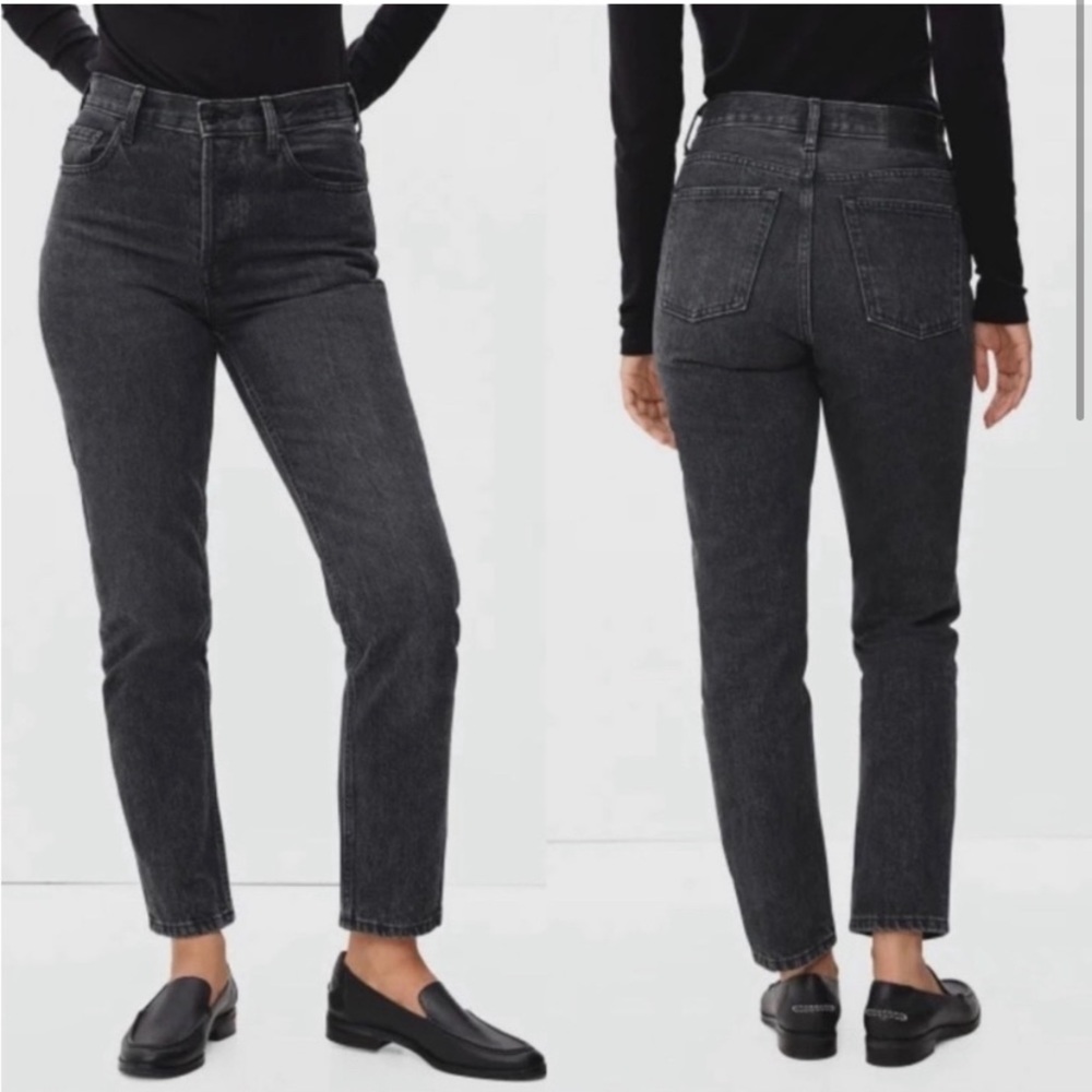 EVERLANE 90’s The Cheeky Jean in Washed Black. Cropped Ankle. Size 29